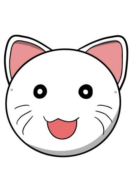 Çocuklar İçin  Kedi Hazır Maske Şablonları 